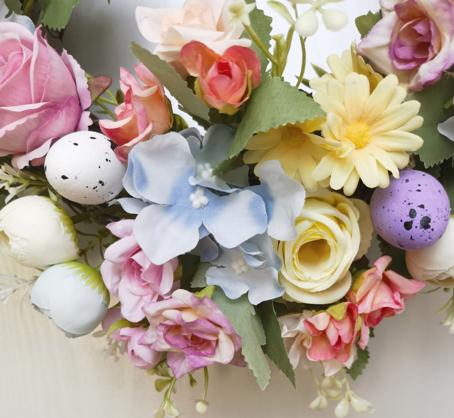 Valentine Easter Rose Tea Bag Hydrangea Wreath