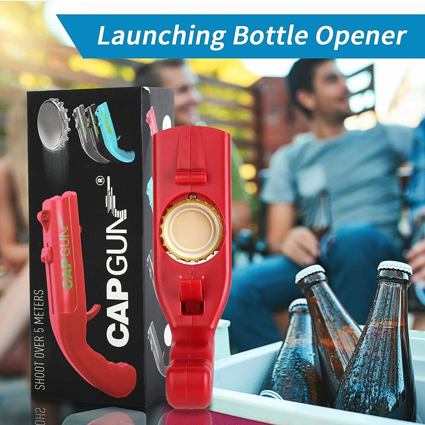 Cap Launching Bottle Opener