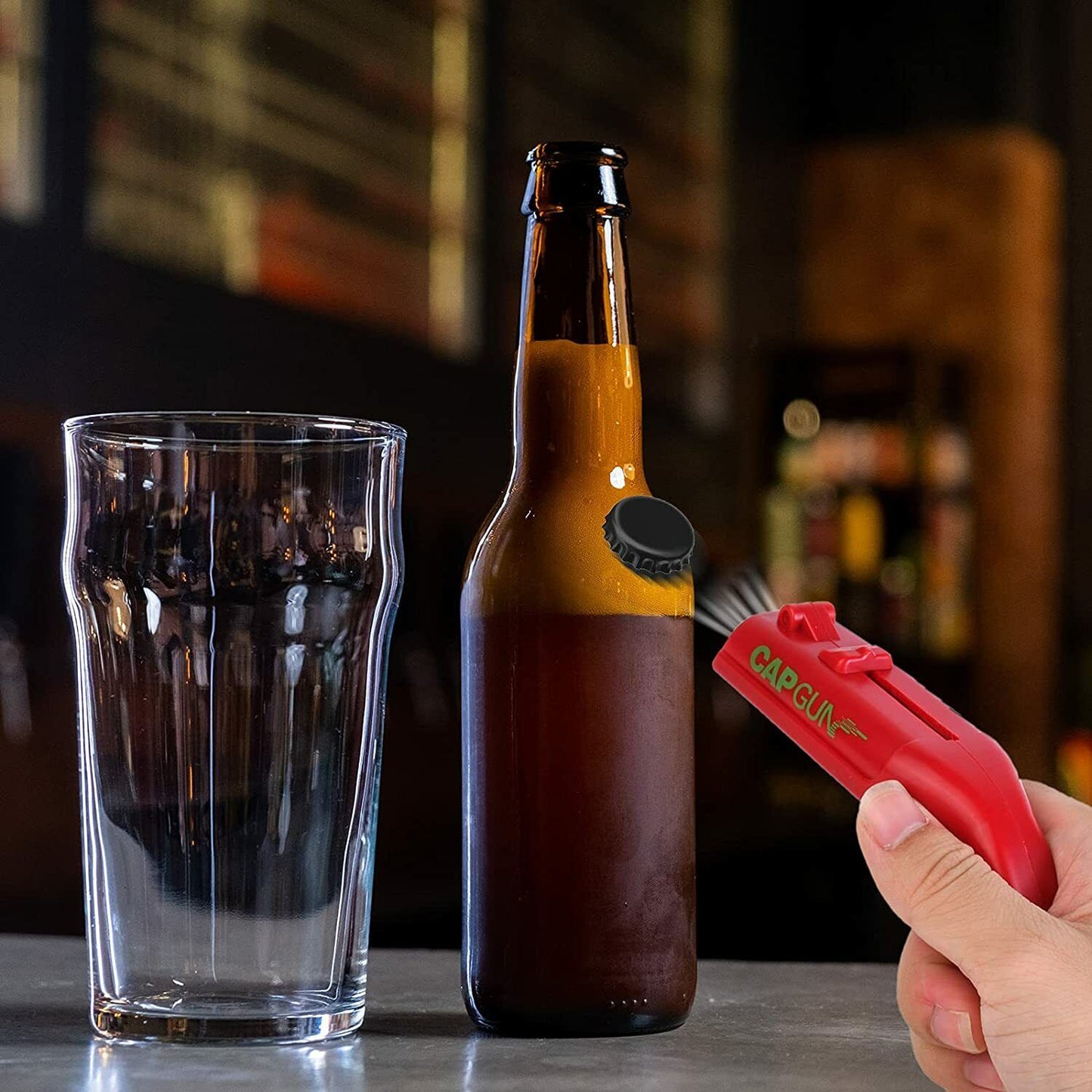 Cap Launching Bottle Opener