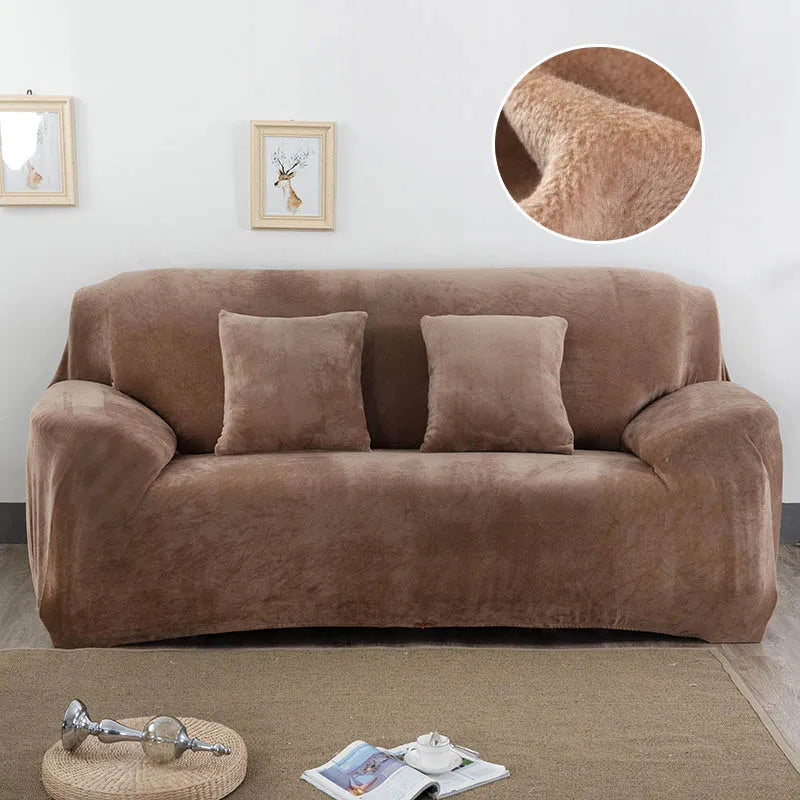 Plush Sofa Slipcover(1-Seat)