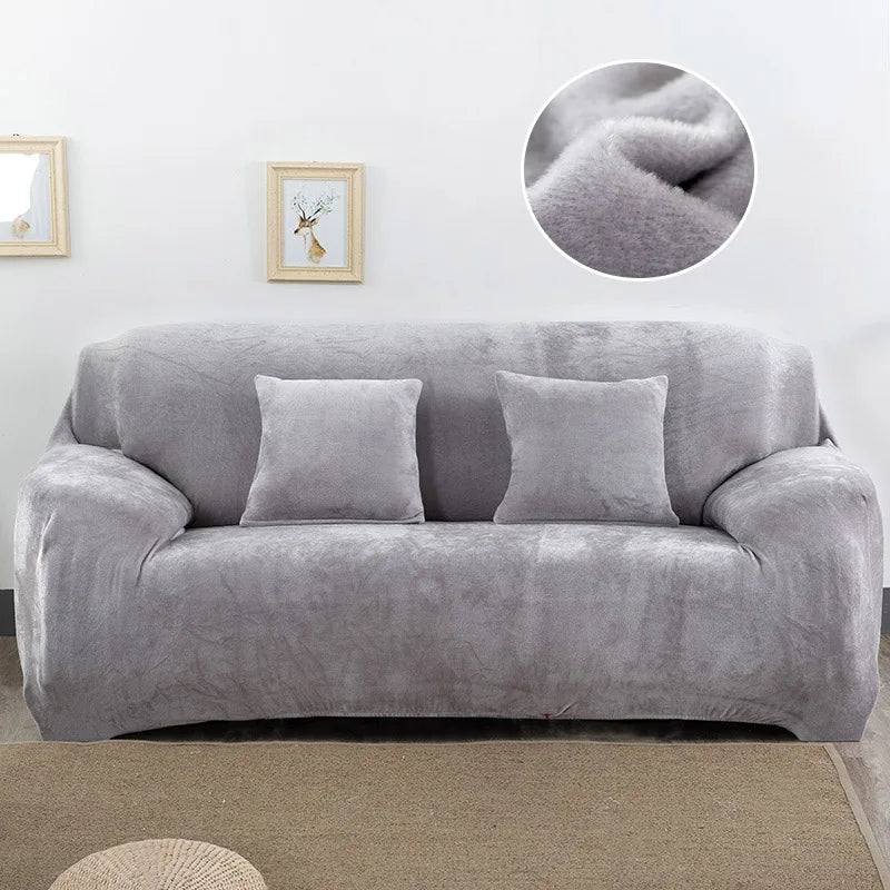 Plush Sofa Slipcover(1-Seat)