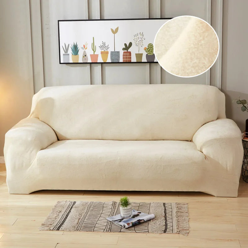 Plush Sofa Slipcover(1-Seat)