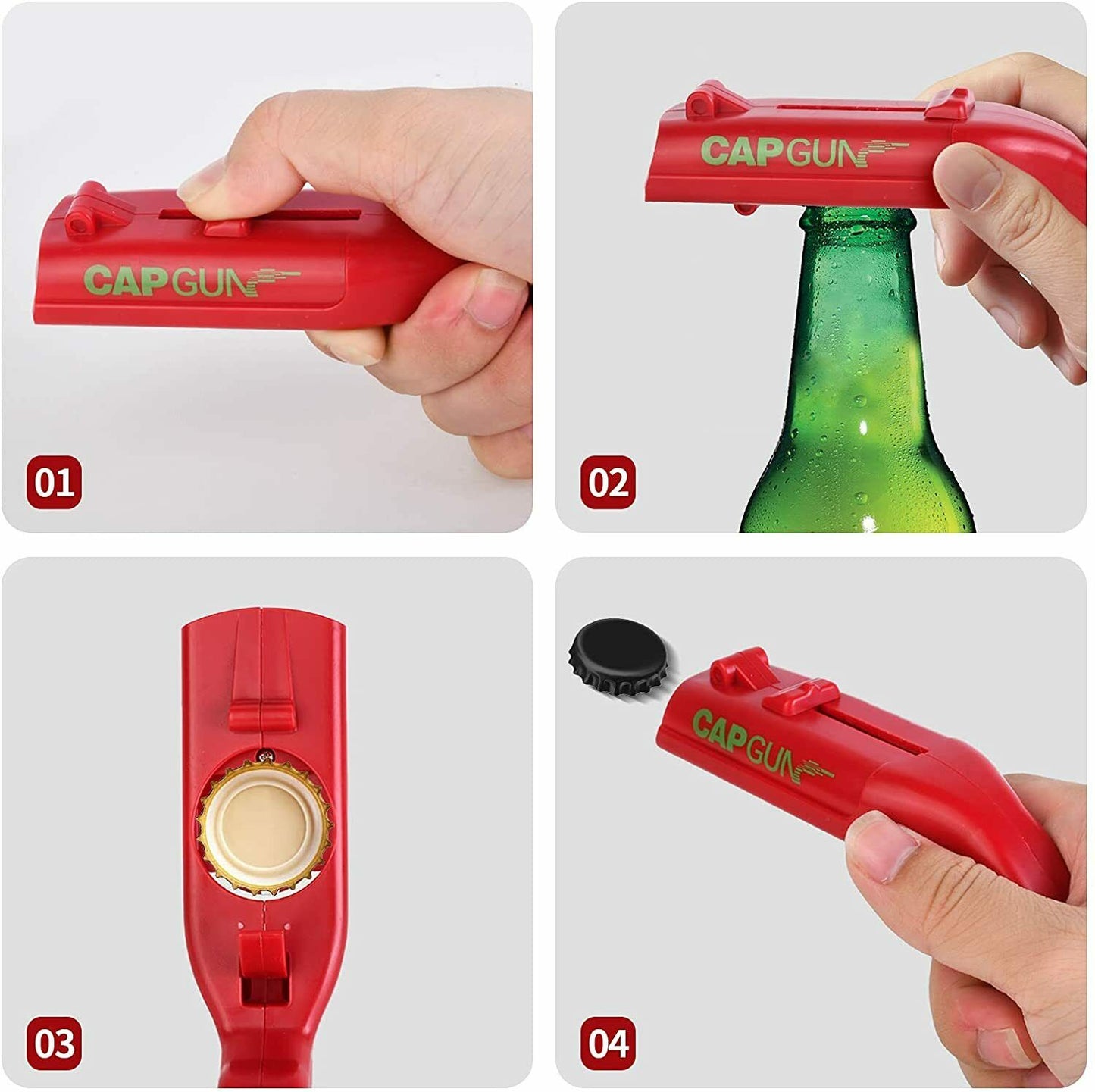 Cap Launching Bottle Opener