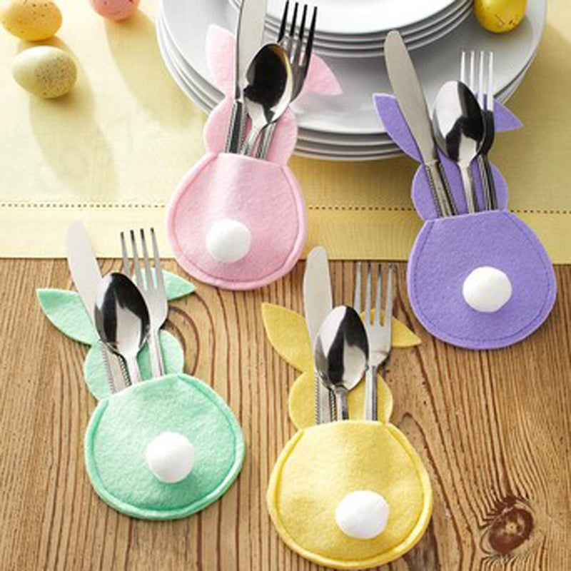 Easter Rabbit Tableware Holder