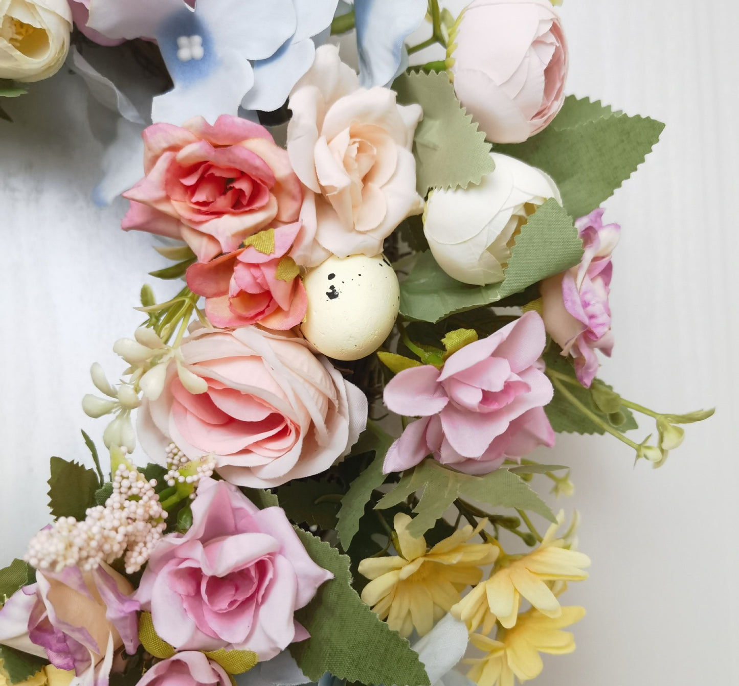 Valentine Easter Rose Tea Bag Hydrangea Wreath