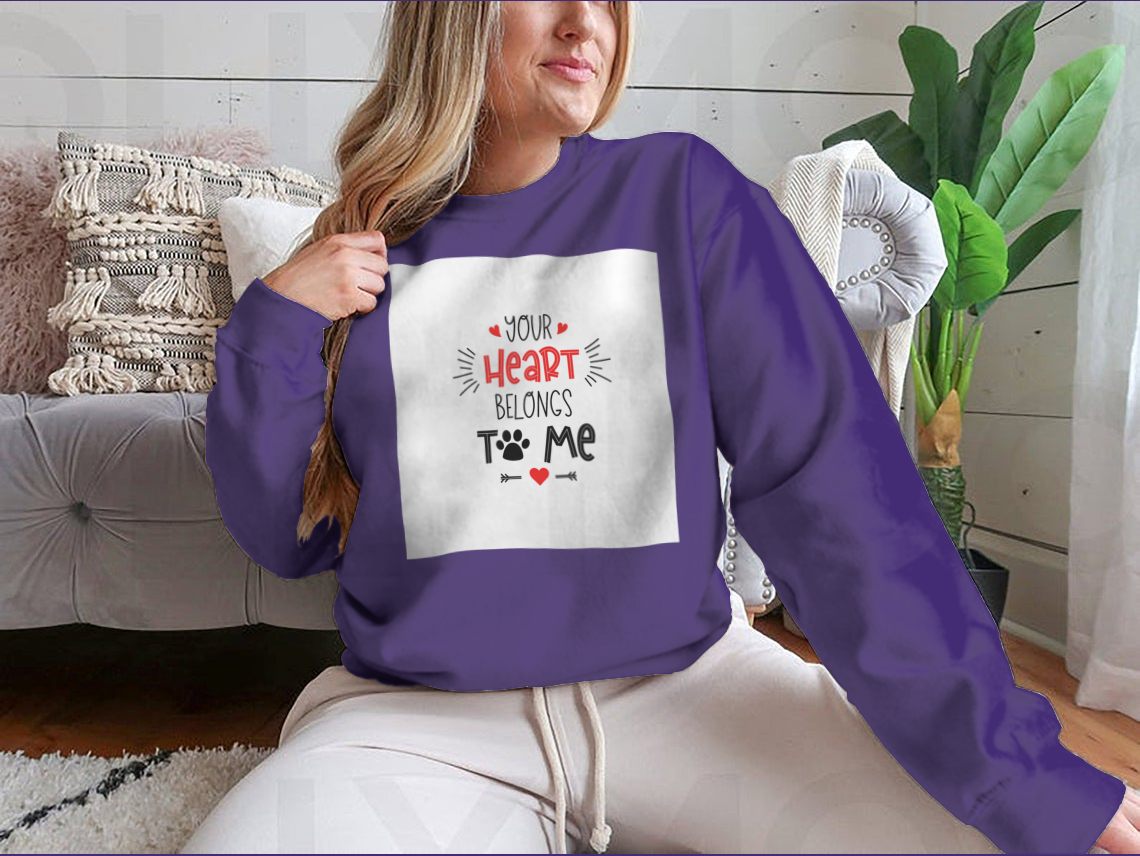 "You Heart Belongs to Me" Pet Mom Sweatshirt